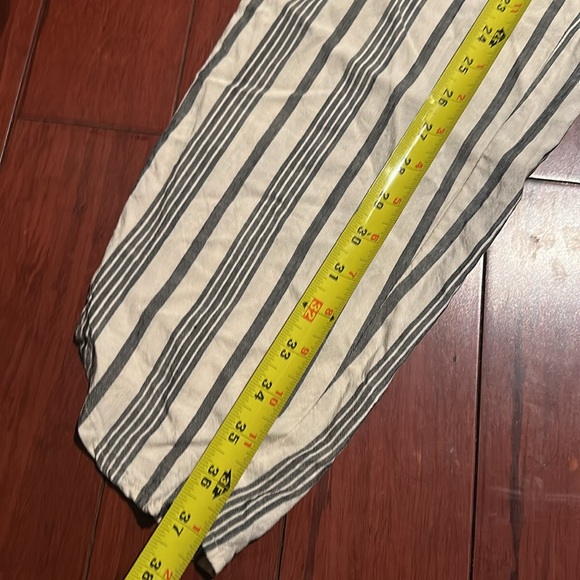 🎁HP🎁 Marine Layer Allison Pant White/Navy Strips Front Pockets Regular Large EUC - Picture 11 of 15